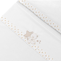 TRIPTICO MINICUNA OSITO SENTADO ESTRELLA BLANCO-BEIGE