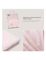 MANTA POPCORN 80X110 CM ROSA