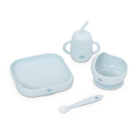 SET VAJILLA 4 PIEZAS SILICONA MOCKUP CELESTE