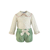 BLUSA CON PANTALON CORTO Verde 12M