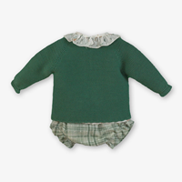 Conjunto bebe niña Verde hoja 1M