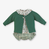 Conjunto bebe niña Verde hoja 3M