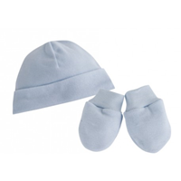 PACK NATAL GORRO Y MANOPLA CELESTE