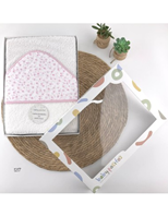 CAPA DE BAÑO FLORES BLANCO-ROSA