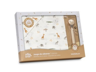 TRIPTICO CUNA GRANJA KOALA BORDADO Y BROCHE BLANCO