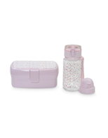 SET FIAMBRERA , BOTELLA DE AGUA Y 2 TAPONES PETALOS ROSA