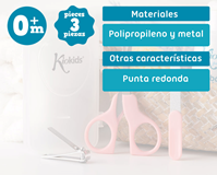 SET TIJERAS, LIMA Y CORTAUÑAS ROSA KIOKIDS