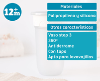 VASO STEP 3 300ML GRIS KIOKIDS