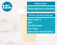 VASO STEP 3 300ML AMARILLO KIOKIDS