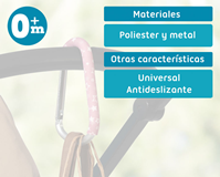 GANCHO PARA CARRITOS ROSA kiokids