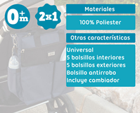 BOLSO BANDOLERA DE MATERNIDAD AZUL MARINO