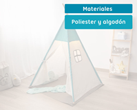 TEEPEE AZUL KIOKIDS 100X100X160CM
