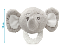 MORDEDOR KIOKIDS ELEFANTE GRIS 13CM 
