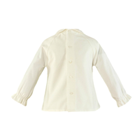CONJUNTO BLUSA CON NIDO DE ABEJAS Y SHORT-FALDA AZUL MARINO 24M