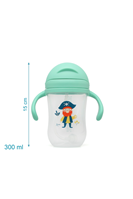 TAZA APRENDIZAJE VERDE 300ML PP STEP 3 KIOKIDS