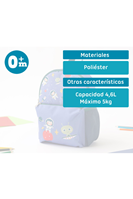 MOCHILA AZUL KIOKIDS 24X21 CM