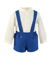 CAMISA CON PANTALON CORTO niño Azul 12M
