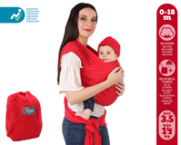 PORTA-BEBÉS FULAR DE PORTEO ALGODÓN ROJO