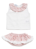 CONJ CAMISA NIÑA RAYA LIMONADA BCO/MAQ 12M