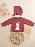 CONJ NIÑA + CAPOTA BEIGE 12M