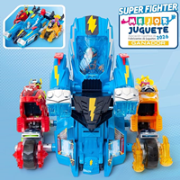 Figura Superthings Transformable Robot Fighter Kid Kazoom. Dos modos Vehiculo y Robot.