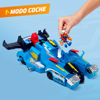 Figura Superthings Transformable Robot Fighter Kid Kazoom. Dos modos Vehiculo y Robot.