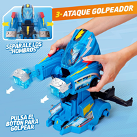 Figura Superthings Transformable Robot Fighter Kid Kazoom. Dos modos Vehiculo y Robot.