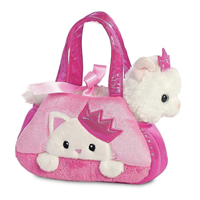 BOLSO GATO BLANCO ROSA 21CM