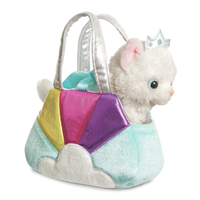 BOLSO GATO ARCOIRIS AZUL 21CM
