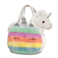 BOLSO UNICORNIO ARCOIRIS PELUCHE 21CM