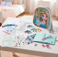 Set De Dibujo Frozen 80 Piezas.