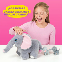 Mamá Elefante y sus bebés Pets Alive, ¡A pasear!