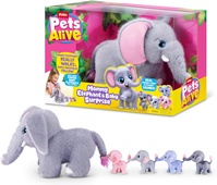Mamá Elefante y sus bebés Pets Alive, ¡A pasear!