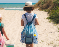 KIOKIDS BOLSA DE PLAYA BARCOS AZUL