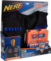 CHALECO TACTICO NERF CON 2 CARGADORES Y 12 BALAS