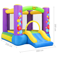 Castillo Hinchable Con Tobogán 260x210x160 Cm Pvc Happy Hop