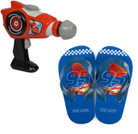 PACK CHANCLAS Nº24 + PISTOLA AGUA CARS