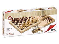 3 EN 1 AJEDREZ-DAMAS-BACKGAMMON