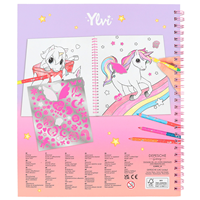 Ylvi libro de colorear con unicornio y lentejuelas