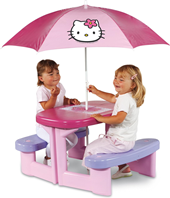 MESA PICNIC CON SOMBRILLA HELLO KITTY