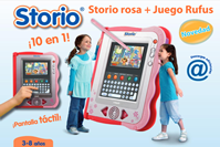 VTech Storio Rosa- Tablet educativa para niños, Incluye el Juego Rufus