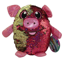 PELUCHE CON LENTEJUELA SHIMMEEZ CERDITO 23CM.