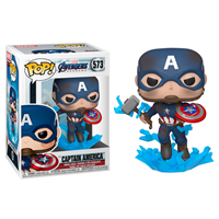 Funko POP Marvel Avengers Endgame Captain America with Broken Shield & Mjolnir