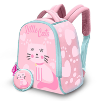 Mochila + monedero Little Cats neopreno 25cm