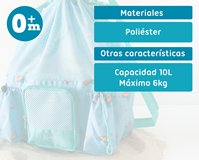 KIOKIDS BOLSA DE PLAYA TORTUGAS TURQUESA