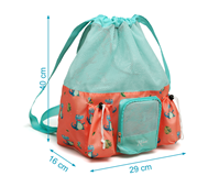 KIOKIDS BOLSA DE PLAYA NARANJA COCODRILO