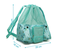 KIOKIDS BOLSA DE PLAYA VERDE COCODRILOS