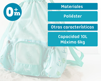 KIOKIDS BOLSA DE PLAYA VERDE COCODRILOS