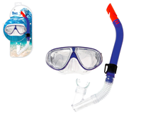 GAFAS BUCEO CON TUBO 25X43X6CM PVC AZUL ADULTO