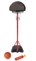 CANASTA BASKET METAL ALTURA REGULABLE 208 CM. INCLUYE BALON E HINCHADOR.